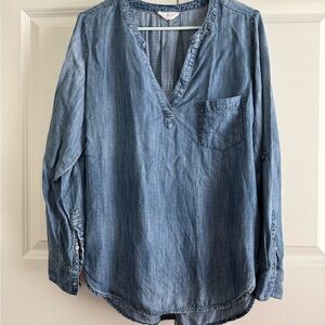 Lou & Grey Blue Denim Top